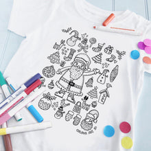 Santa T Shirt to Colour In