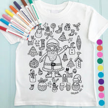 Santa T Shirt to Colour In