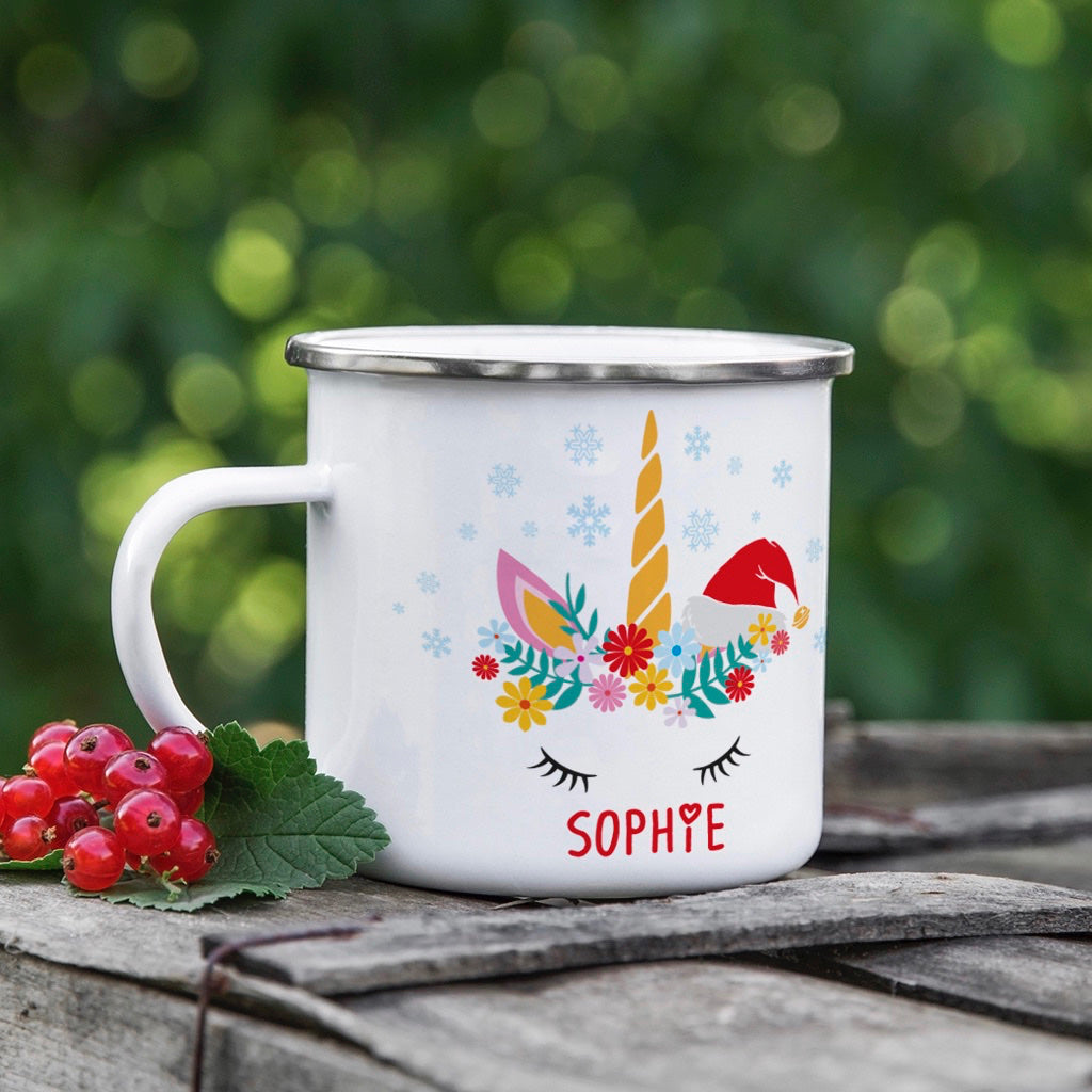 Christmas Unicorn Personalised Mug